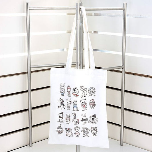 染白帆布側背袋