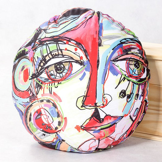 毛絨布抱枕-小型圓形毛絨布