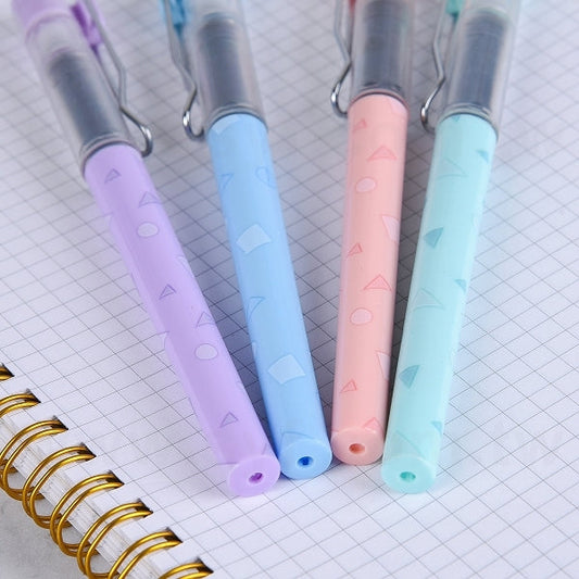 幾何粉彩直液式中性筆