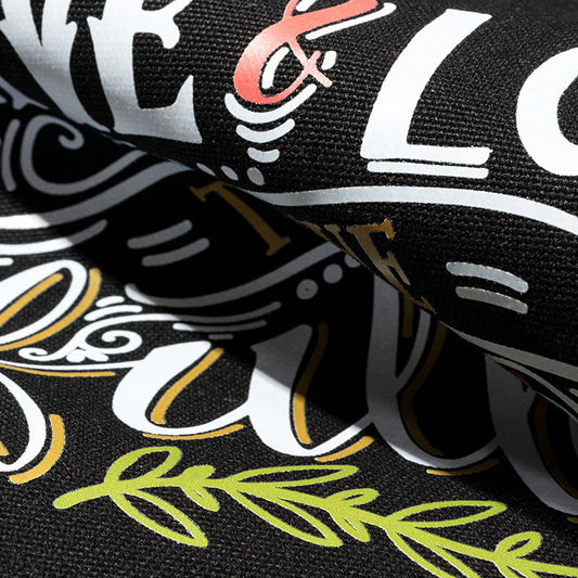 黑色外口袋帆布手提袋