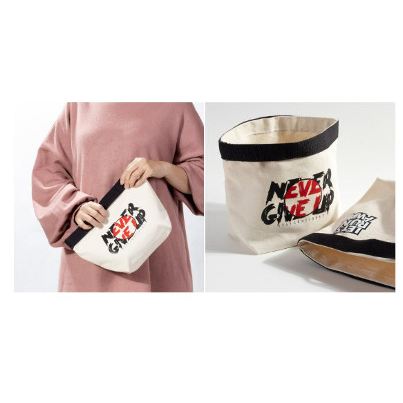 S號本白帆布邊條提把包