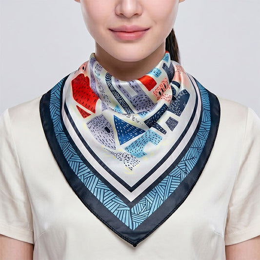 沙典布絲巾客製服飾細節圖