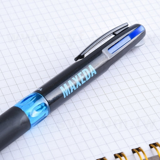 廣告筆-三色筆芯防滑筆管禮品