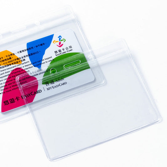 PVC識別證套-10x8cm(內卡 9.4x6.5cm)-透明塑膠無印刷