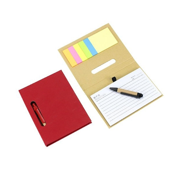 厚款可撕鏤空附筆便簽本