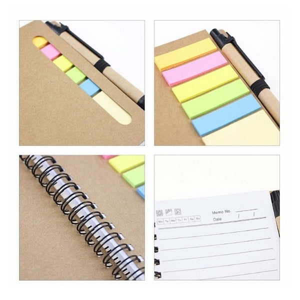 線圈附筆便利貼筆記本