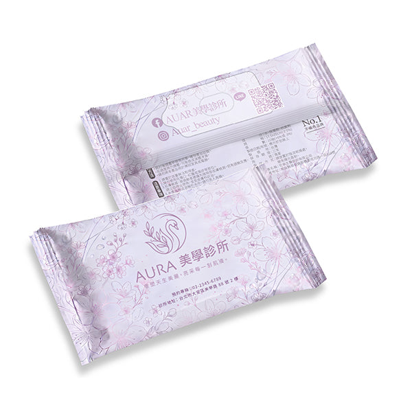 客製化廣告濕紙巾(10抽包)印刷-15x9.5cm純水配方