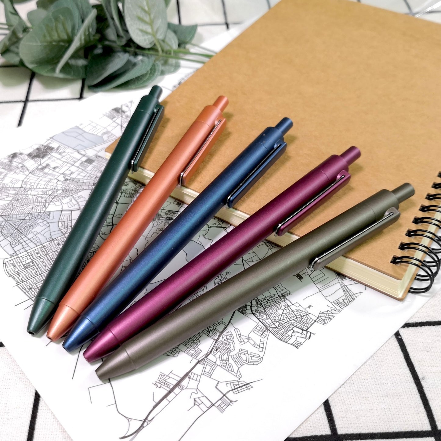 霧映星輝按壓式中油筆