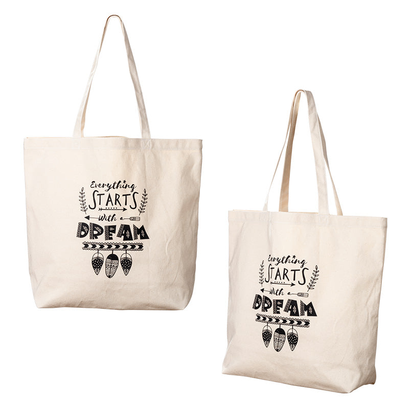 ￭帆布側背袋-W50.5xH40xD14.5cm寬底-單面單色印刷